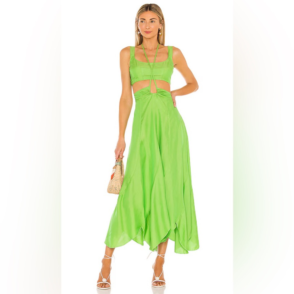 Cult Gaia Eileen Dress in Fern Green size L